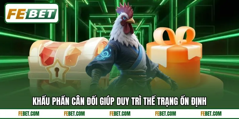 Khẩu phần cân đối giúp duy trì thể trạng ổn định